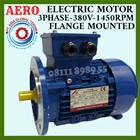 AERO 0.18KW-0.25HP-1500RPM-4POLE-3PHASE-B5-FLANGE ELECTRIC MOTOR ORIGINAL 1