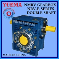 GEARBOX NMRV 075 DOUBLE SHAFT RATIO 1:50 -1:100 YUEMA ORIGINAL
