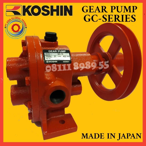 KOSHIN GEARPUMP FOR OIL TYPE GC-13 1/2 INCHI "MADE IN JAPAN"
