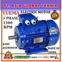 YUEMA ELECTRIC MOTOR SA-0.25KW/0.37HP-3PHASE-380V-1450RPM-B3- ALUMUNIUM