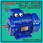 YUEMA ELECTRIC MOTOR SA-3KW/4HP-3PHASE-380V-1450RPM-B3- ALUMUNIUM 1