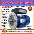 YUEMA ELECTRIC MOTOR YAL SINGLE PHASE 0.5KW 0.75HP 1500RPM FLANGE MOUNTED 1