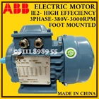 M2BAX80MA2 0.75KW-1HP 3000RPM ABB ELECTRIC MOTOR 3 PHASE IE2 HIGH EFFICIENCY 1